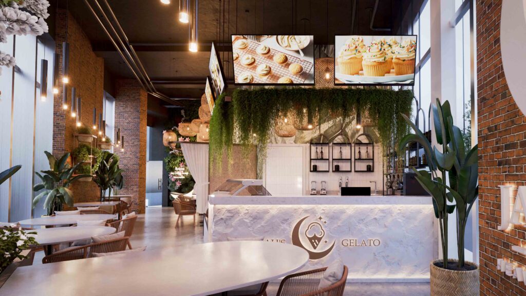 Gelato coffee shop interior design 05